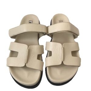 Anthropologie Bibi Lou Cutout Slide Sandals Cream Size 36 Us Size 5.5 $185